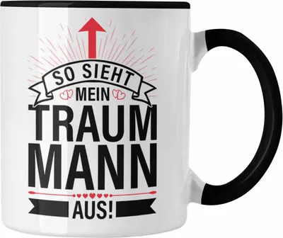 Produktbild von Trendation - Lustige Tasse Valentinstag Spruch Geschenk für Freund Ich Denke Deine Freundin Zu Sein Ist Geschenk Genug Kaffeetasse Traummann (Schwarz)