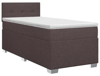 Obrázok produktu pre vidaXL Box spring posteľ s matracom tmavohnedá 90 x 200 cm látka