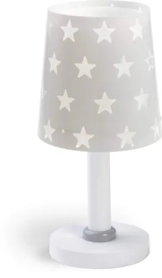 Image de Lampe de table pour enfants - Étoiles grises pour la chambre d'enfant