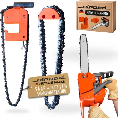 Produktbild von ULROAD Halterung für Kettensäge + Ketten + Werkzeug I Passend für Stihl Husqvarna Dolmar I Sägeketten Halter Wandhalterung