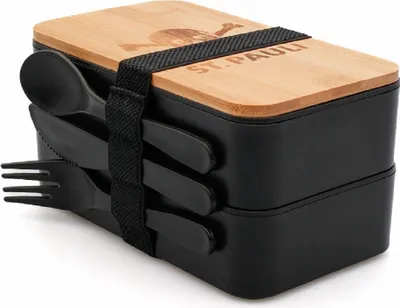 Produktbild von FC St. Pauli - Totenkopf, Lunchbox mit Besteck