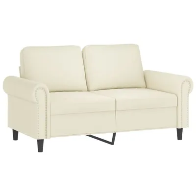 Zdjęcie produktu dla Sofa 2-osobowa, kremowy, 120 cm, tapicerowana aksamitem