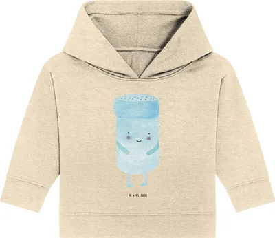 Produktbild von Mr. & Mrs. Panda Organic Baby Hoodie Beste Freunde Salz 24. - 36. Monat - Natural Raw - Geschenk, Lustige Sprüche, Fehlende Keywords, Kapuzensweatshirt, Kapuzenshirt