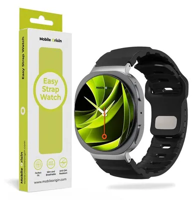Obrázek produktu pro Mobile Origin MO-GW8-BLK, Pásek, Chytré hodinky, Černá, Samsung, Samsung Galaxy Watch 8, Fluoroelastomer