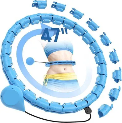 Image de Hula-hoop de fitness avec 24 vis, pour adultes et débutants, 120 cm de diamètre