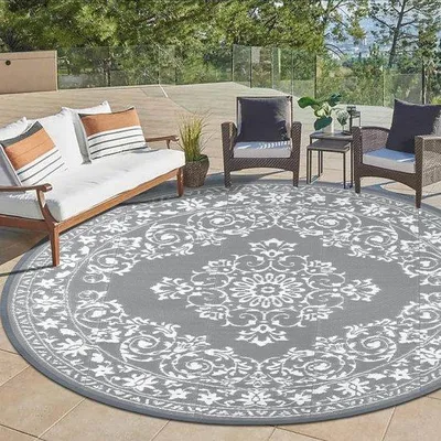 Produktbild von Famanu Rundes weiches Teppich 180 cm - Grau