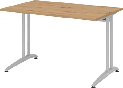 Produktbild von bümö Schreibtisch Serie-B - Nachbildung: Asteiche, Größe:  120 x 80 cm