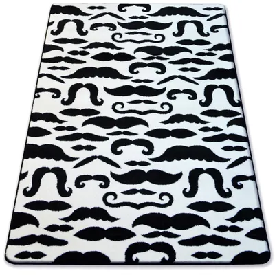 Produktbild von Teppich SKETCH - FA67 creme/schwarz - Schnurrbart Weiß 160x220 cm