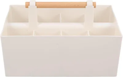 Immagine prodotto di Contenitore con scomparti - Organizer regolabile - Per organizzare gli oggetti - Maniglia rimovibile - 25x16x10,5 cm - Bianco