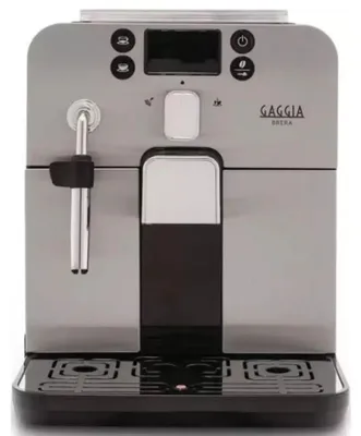 Produktbild von Gaggia Brera Kaffeevollautomat, Espressomaschine, LED-Infodisplay, 1400 Watt, 15 Bar, 1,2 l F?llmenge, 250 g Bohnenbeh?lter, Tassenw?rmer, Integriertes Mahlwerk, Milchaufsch?umer, Wasserfilter