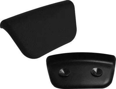 Image de Baignoire rectangulaire Set 5in1 170x70 avec vidage Premium et pieds S + habillage (tablier acrylique) + appuie-tête en noir | BADLAND SHEA