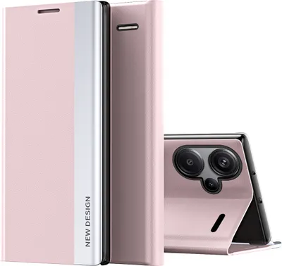 Immagine prodotto di Custodia per Xiaomi Redmi Note 13 Pro+ Custodia magnetica in Finto cuoio con funzione Stand Rosa