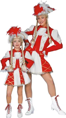 Produktbild von Tanzmariechen Funkenmarie Garde Damenkostüm rot-weiß