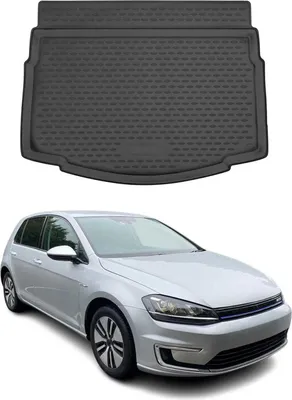 Image de Tapis de coffre Bac de coffre pour VW e-Golf 2014-2020 Caoutchouc TPE Noir