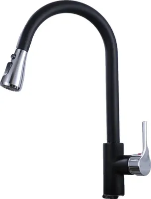 Image de Robinet de cuisine extractible, modes de pulvérisation polyvalents, construction en acier inoxydable, cf04043KC