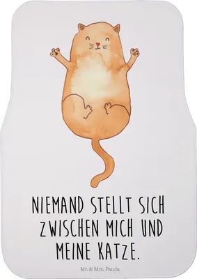 Produktbild von Mr. & Mrs. Panda Autoteppich Katze Umarmen - Weiß - Geschenk, Fußmatte Auto, Familie, Freundin, Freunde, Cats, Kfz-Fußmatte, Fürs, Auto-Fußmatte, Automatte, Universal