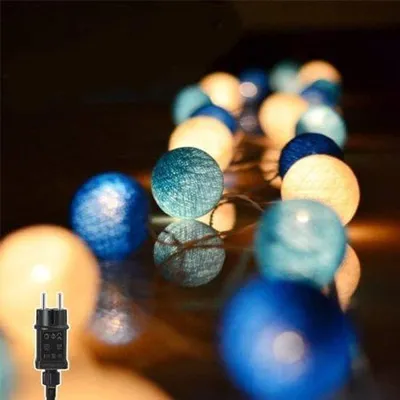 Obrázek produktu pro Bavlněný věnec s 20 LED žárovkami, 3,8 metru, stálé osvětlení
