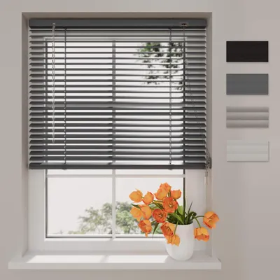 Produktbild von DTCH® – Easy – Aluminium Jalousie – 25mm Lamellen – Antrazit – 180x175cm