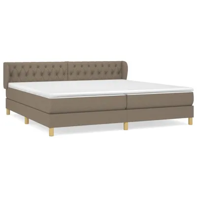 Produktbild von Boxspringbett mit Matratze Taupe 200x200 cm Stoff