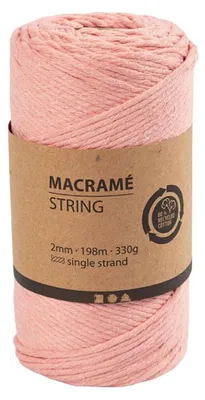 Produktbild von Creativ Company Macrame Cord - Pink, 198m