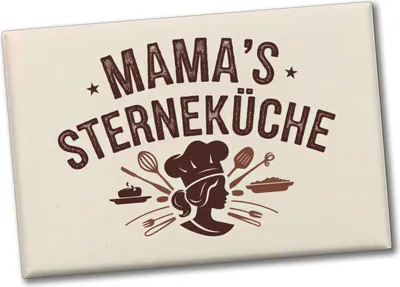 Produktbild von Mama´s Sterneküche Souvenir Souvenir Magnet für Hobbyköche und Mütter