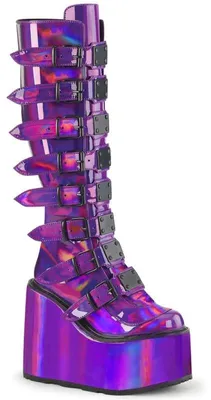 Produktbild von DemoniaCult Plateaustiefel - Swing-815 Purple Holo 37