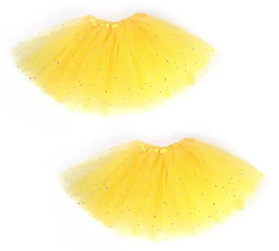 Produktbild von EUPSIIU 2 Stücke Tüllrock Damen, Tutu Damenrock, Tutu Tüllrock mit Pailletten St