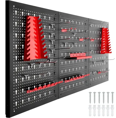 Image de Panneau perforé JONAH avec crochets et supports - 3 pièces