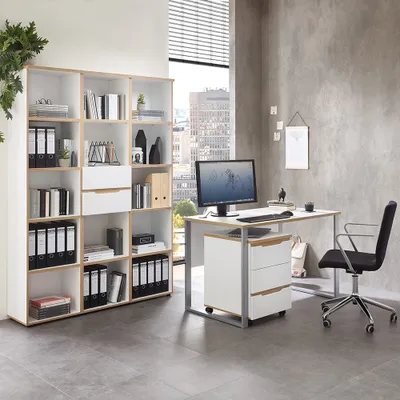 Produktbild von Büromöbel Set 5-teilig MANRESA-36-WHITE in weiß