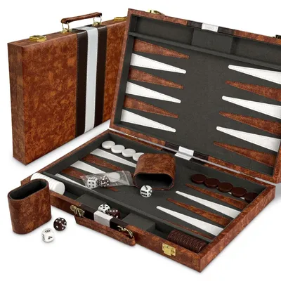 Obrázek produktu pro Sada na backgammon, 15 palců, přenosná cestovní edice