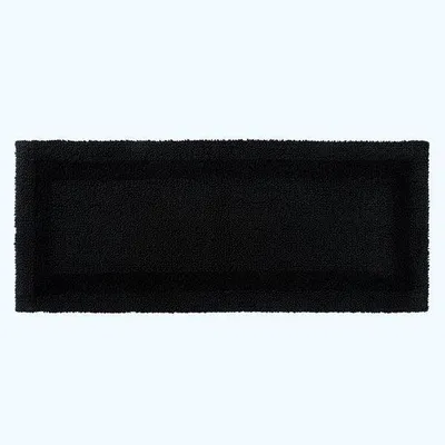 Obrázek produktu pro Unyqoos® Černá bavlněná rohož do koupelny 40 x 100 cm – oboustranná podložka do koupelny, 100% bavlna, savá a rychle schnoucí
