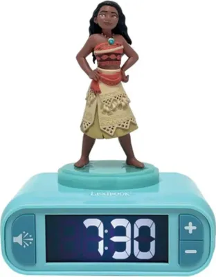 Image de Réveil avec veilleuse Vaiana en 3D