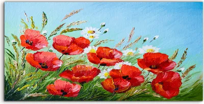 Produktbild von Coloray Canvas 140x70  Wandbild Leinwand Bilder Natur landschaft Blume Frühling Wiese