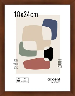 Produktbild von accent by nielsen Holz Bilderrahmen Zoom, 18x24 cm, Walnuss