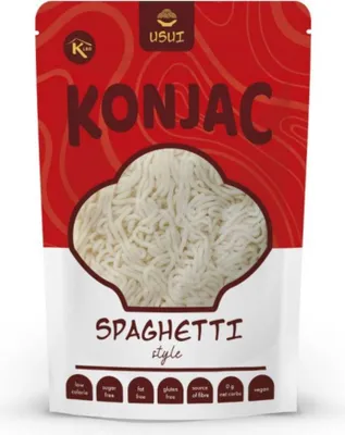 Obrázok produktu pre USUI Konjakové špagety v náleve | 270 g (5 kcal, 0 g sacharidov)
