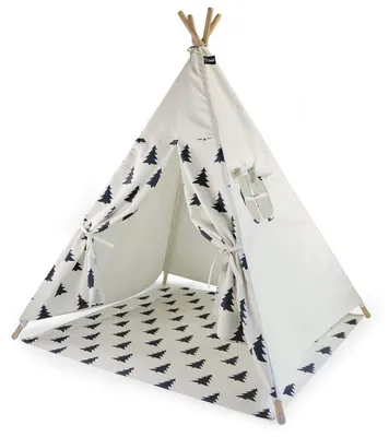 Produktbild von Hej Lønne Tipi Zelt für Kinder mit Bodenmatte 120 x 120 x 150 cm - Kinderzelt fü