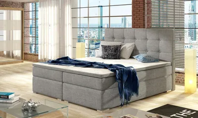 Obrázek produktu pro Boxspringová postel 160x200 FIRALO - šedá
