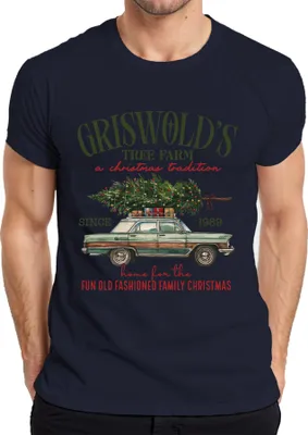 Produktbild von Griswold's Tree Farm Weihnachten Schöne Bescherung Clark Griswold Herren T-Shirt, Navy, XL