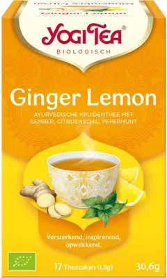 Produktbild von Yogi Tea Grüner Tee Ingwer Zitrone,  17 x 1,8 Gramm
