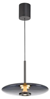 Produktbild von PAUL NEUHAUS Pendelleuchte PURE E-Vitrum LED 8W 2700-5700K + LED 10W 2700-5700K Platin/Rauch 2084-15