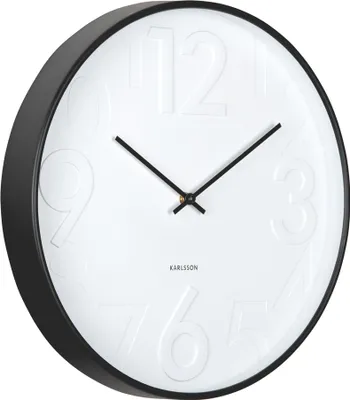 Produktbild von Karlsson - Wanduhr Ayuno - Schwarz - Ø40cm