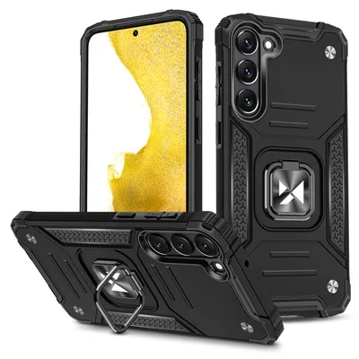 Zdjęcie produktu dla Wozinsky Ring Armor etui Samsung Galaxy S23 pancerny pokrowiec uchwyt magnetyczny ring czarne