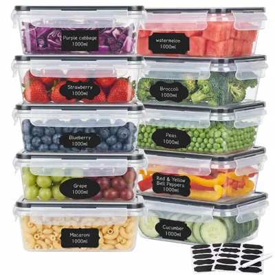 Aufbewahrungsboxen 10x1L Clip & Close, dicht, spülmaschinenfest