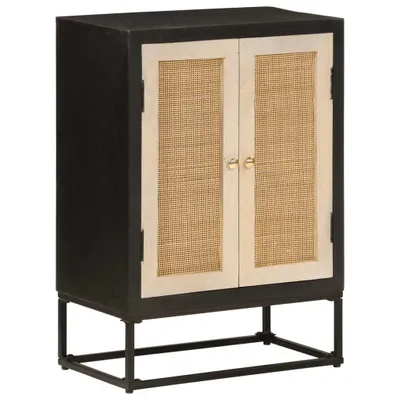 Obrázek produktu pro Příborník černý 55x30x76 cm masivní dřevo mango a železo