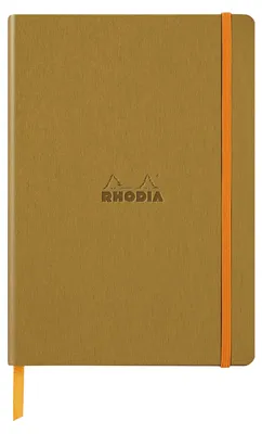 Produktbild von Rhodia Notizbuch A5 Softcover, 80 Bl elfenbein 90g, liniert, Gold 117382C