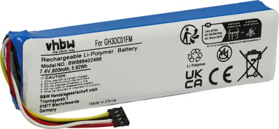 Produktbild von vhbw Akku Ersatz für Xiaomi GH3DC01FM für Videokamera Camcorder (800 mAh, 7,4 V, Li-Polymer)