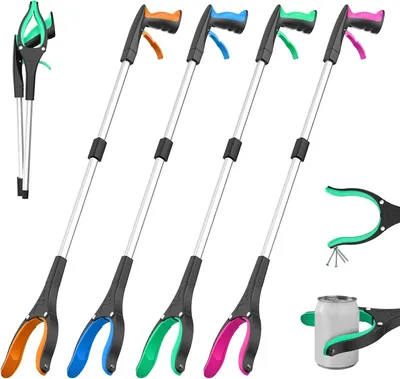 Produktbild von 4er-Set Greifer zum Aufheben 81cm/32inch Greifzange Müllgreifer