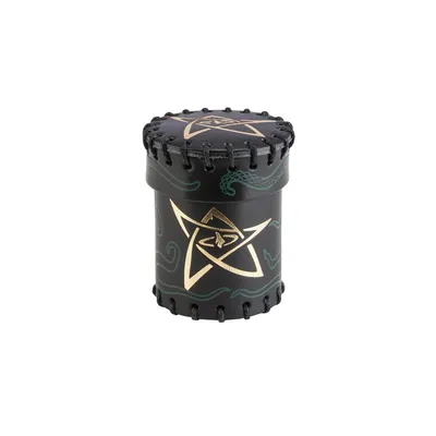 Obrázok produktu pre Kožený obal na kocky, čierno-zeleno-zlatý, pre hru Call of Cthulhu