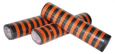Produktbild von Luftschlangen "Schwarz/Orange" | 14 cm/3 Rollen