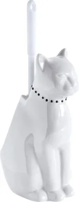 Produktbild von Toilettenbürstenhalter aus weißem Keramik-Onyx